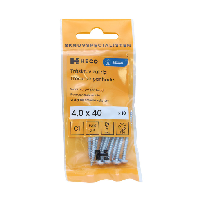 Träskruv TRT 4,0 x 40 mm 10-pack Heco